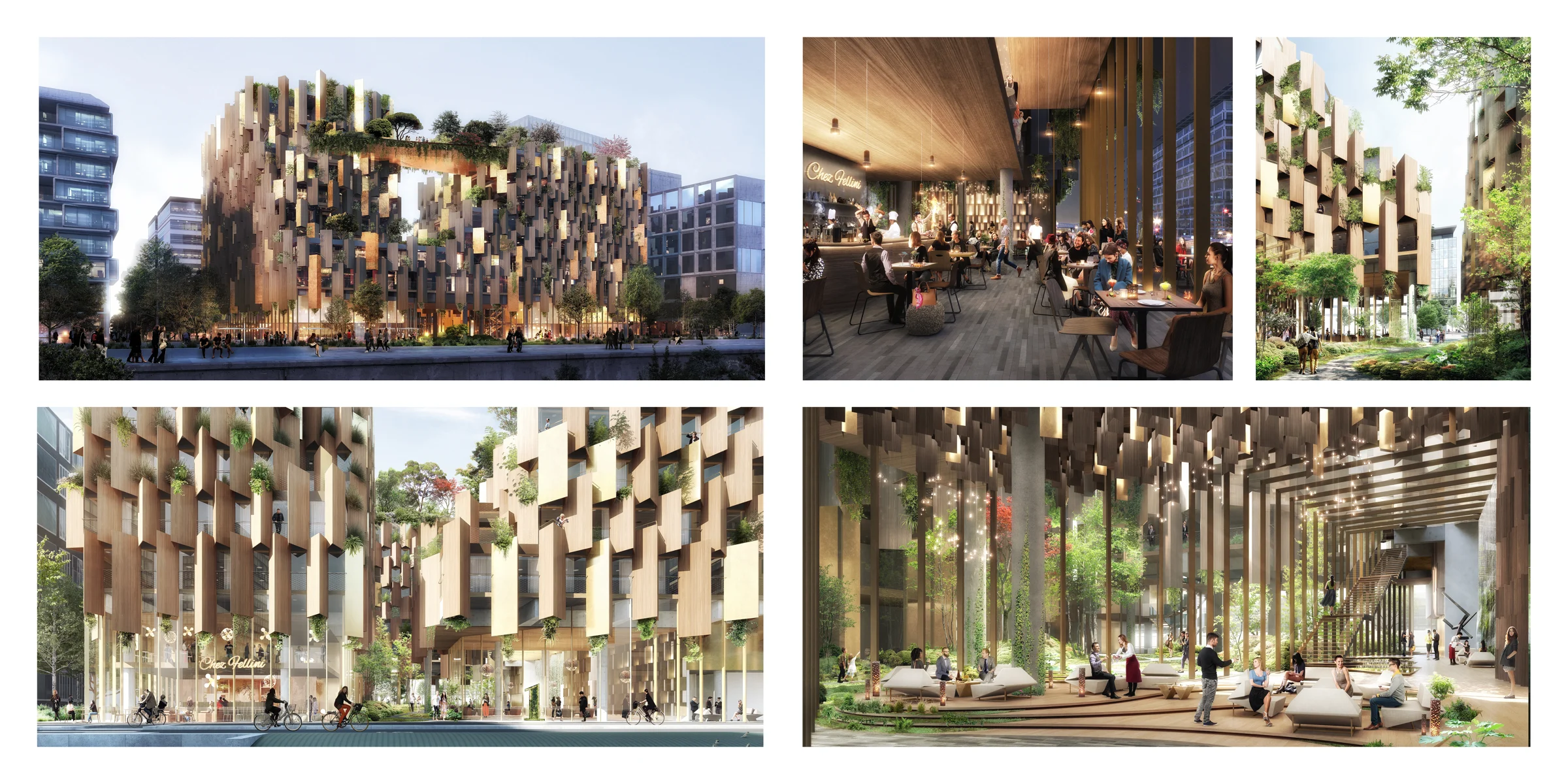 Planted facade and interiors from the studio collaboration